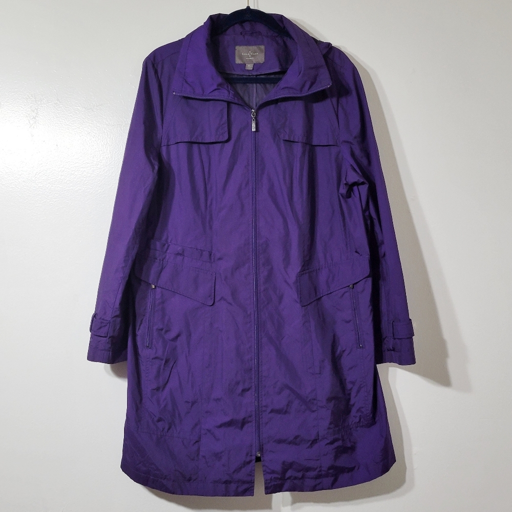 Cole Haan Packable Raincoat Size XL Purple